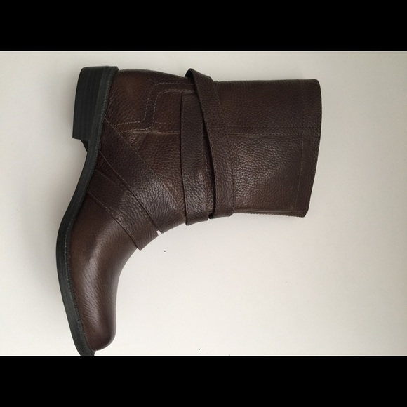 7forallmankind Brown Leather Ankle Booties - Picture 5 of 7