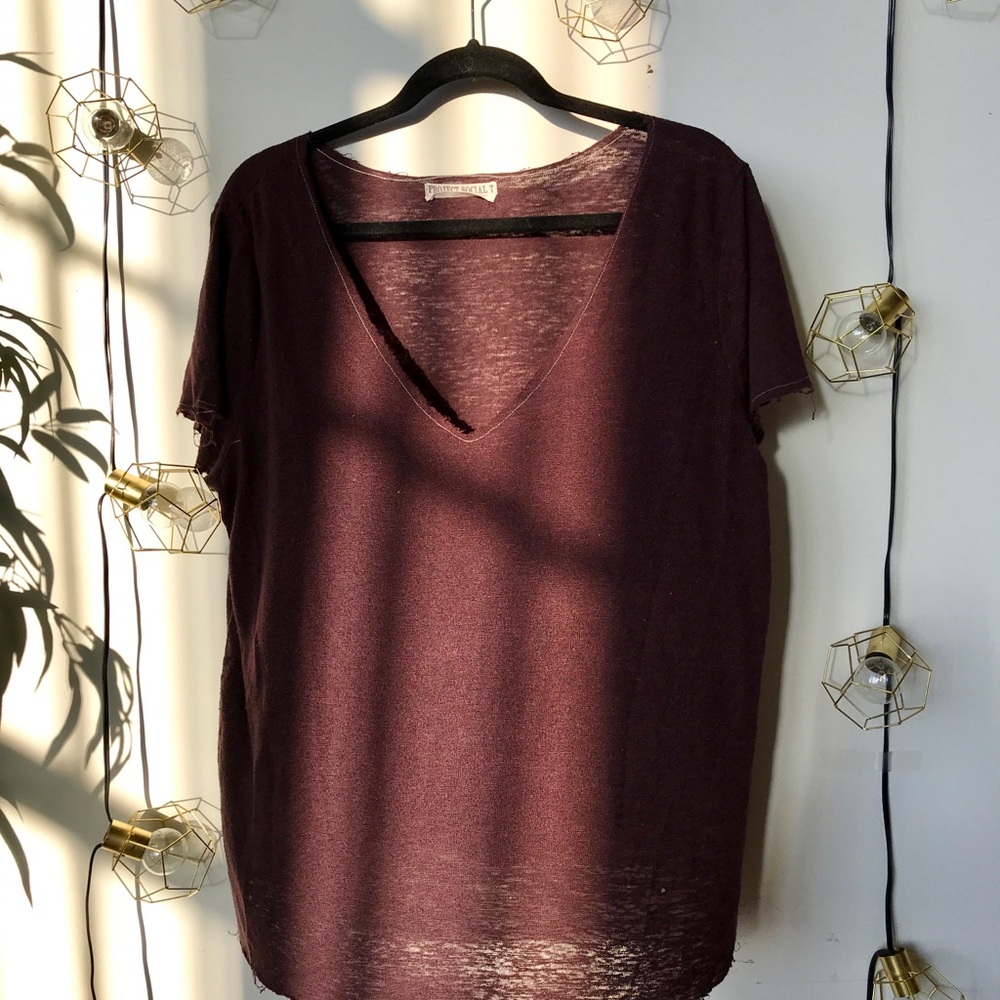 Everyday Loose-fitting Brown T-shirt