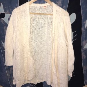 white/cream sweater cardigan