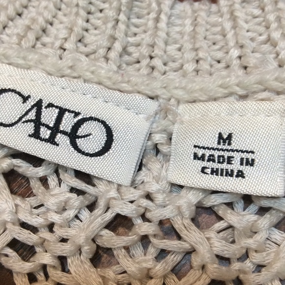 Crochet/Knit Dolman Sleeve Sweater - Picture 5 of 7