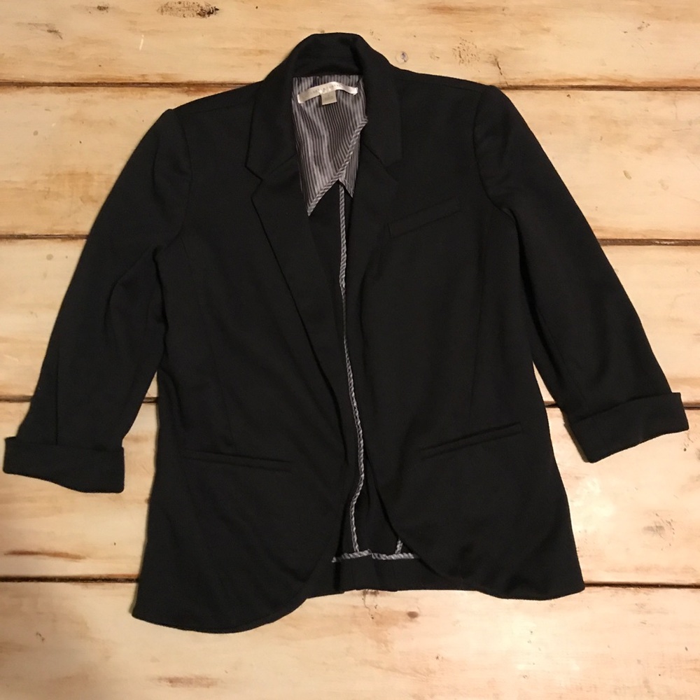 Black Cotton Blazer Sz 2