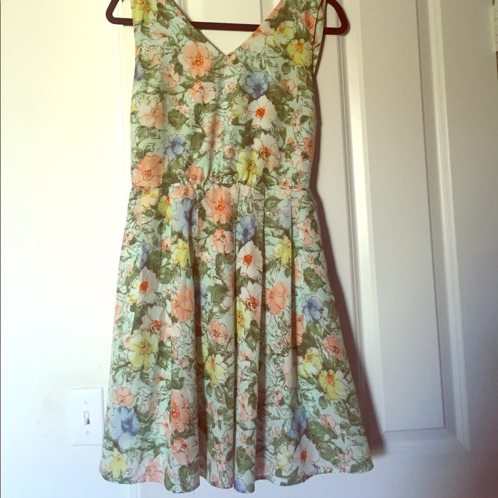 Floral A-line party dress