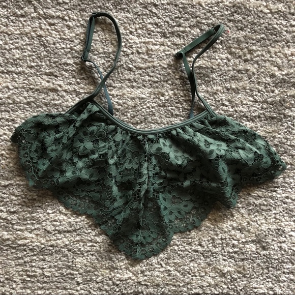 Olive Green Victoria’s Secret Lace Bralette - Picture 2 of 6