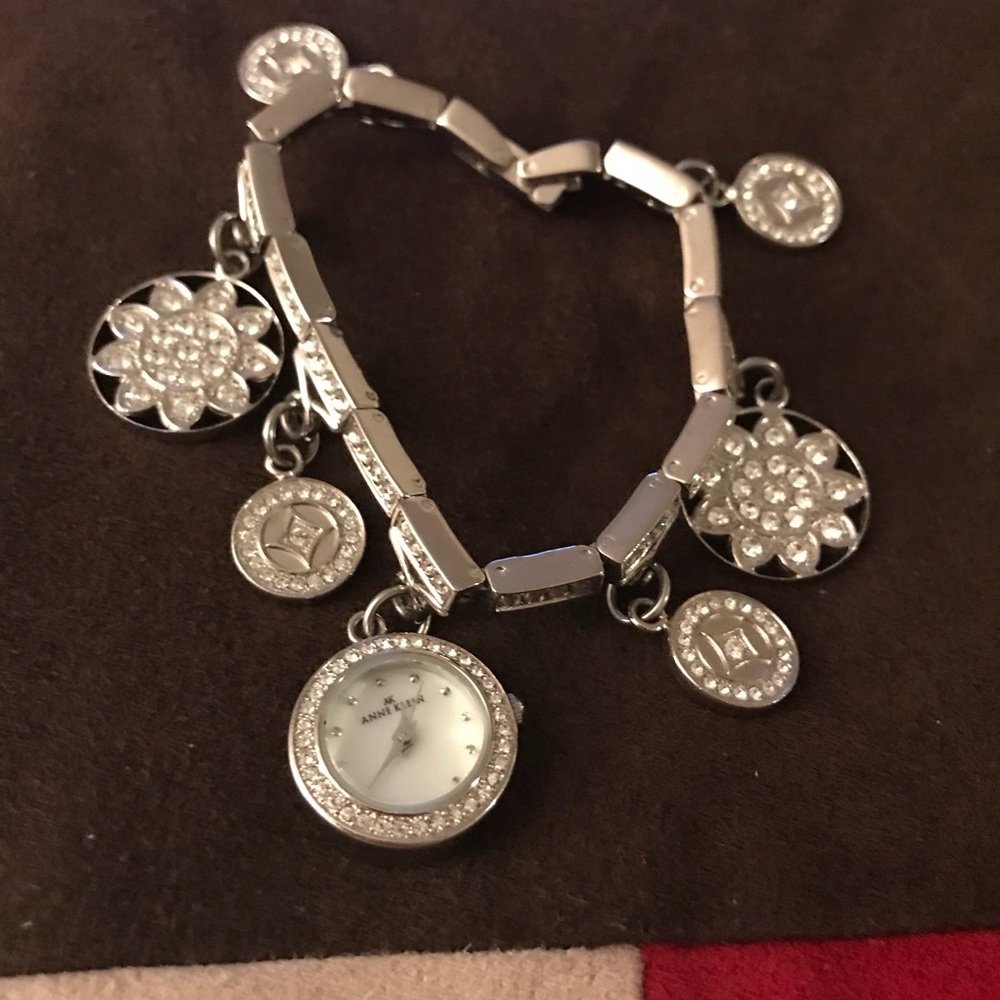 Silver-tone Anne Klein Charm Watch