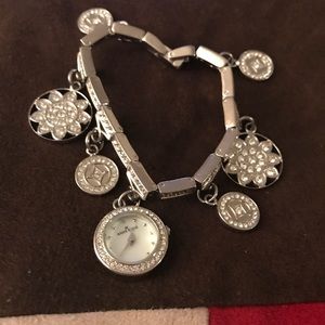 Silver-tone Anne Klein Charm Watch