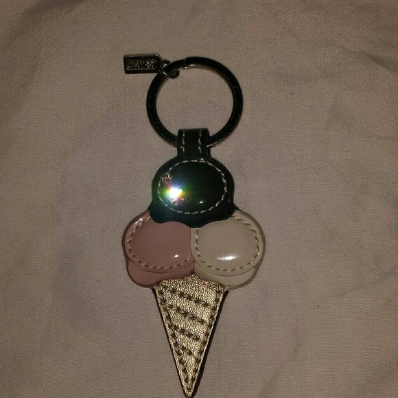 Euc Coach Ice cream Pave Keychain - Picture 1 of 3