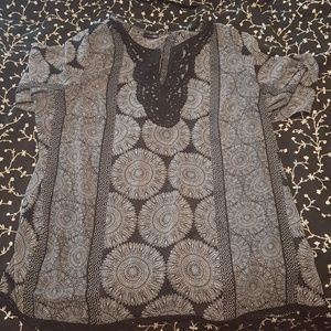 Black and white tunic