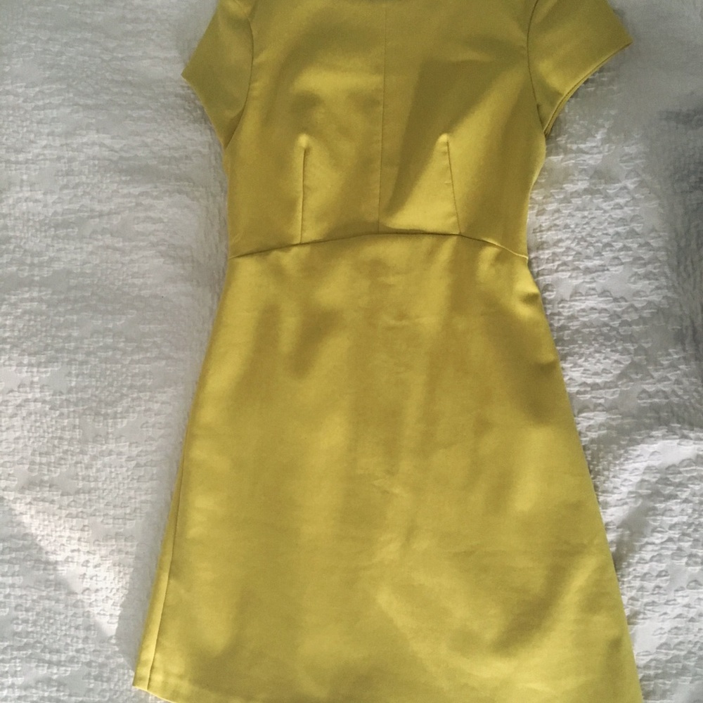 mustard yellow Trafaluc / Zara dress
