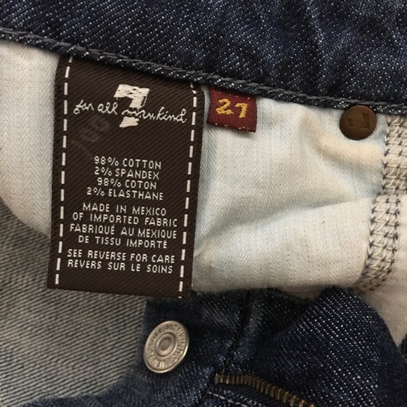 7 For All Mankind ‘A’ Pocket Raw Hem Cropped Denim - Picture 3 of 4