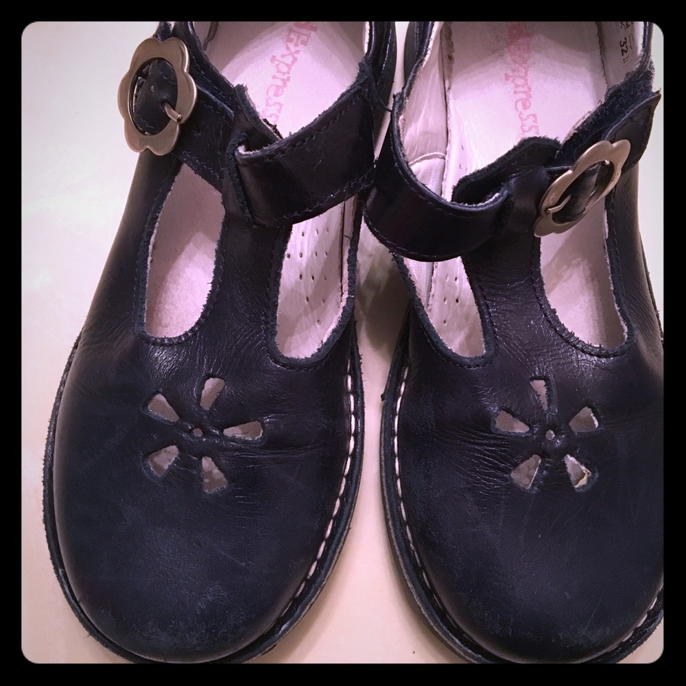 Navy little girls Mary Janes