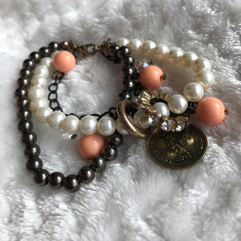 Multi Colored Pearl Bracelets
