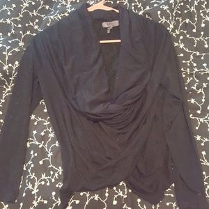 Buffalo cross front lace back top