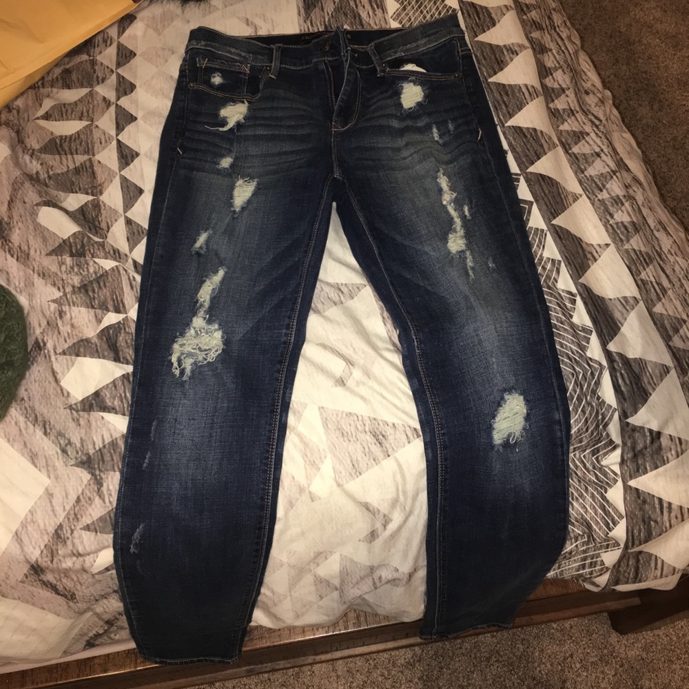 Express distressed jeans.