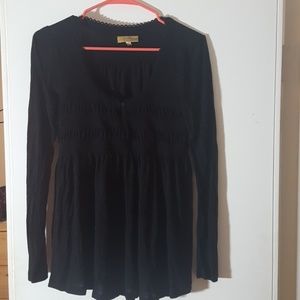 Vera Wang princess black peasant top