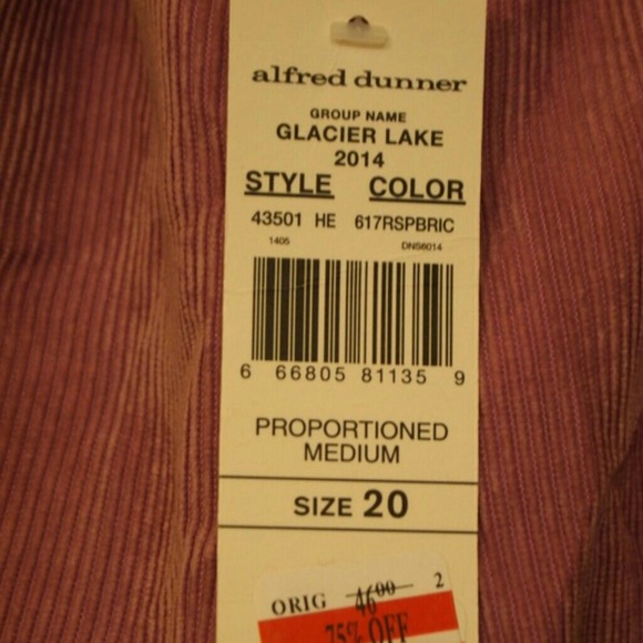 Alfred Dunner Size 20 Raspberry Women's Pants - Picture 3 of 6