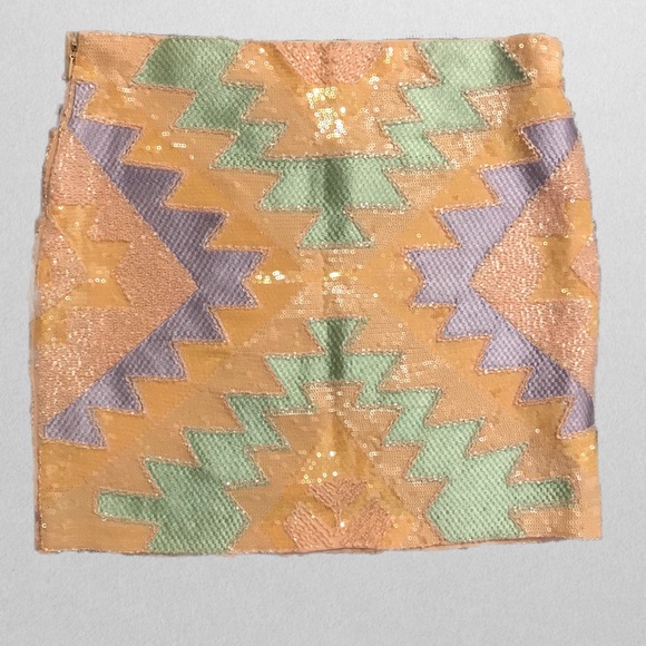 Anthropologie Dresses & Skirts - Pink blush Anthro Pink Sequined Skirt Sz S