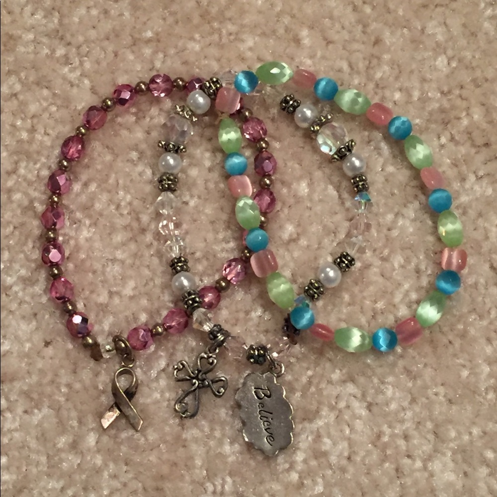 3 handmade bracelets