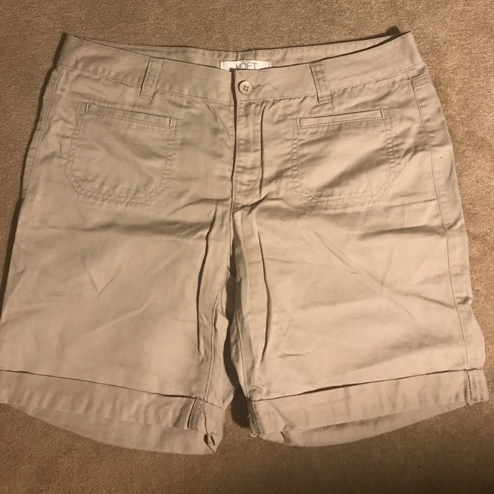LOFT 100% Cotton Tan Shorts