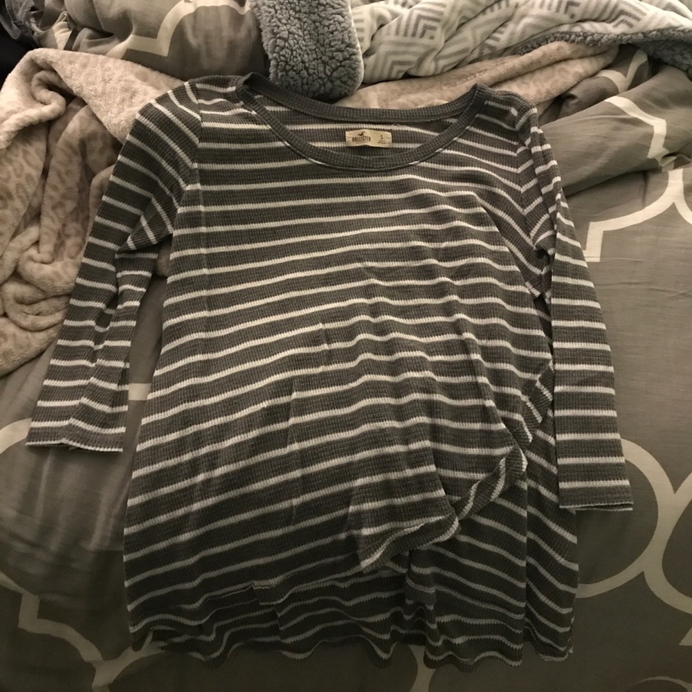 High-low holister striped shirt