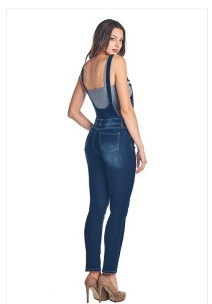 🎉1 LEFT (LARGE)🎉OVERALLS 🎀 New Denim overalls - Picture 3 of 8