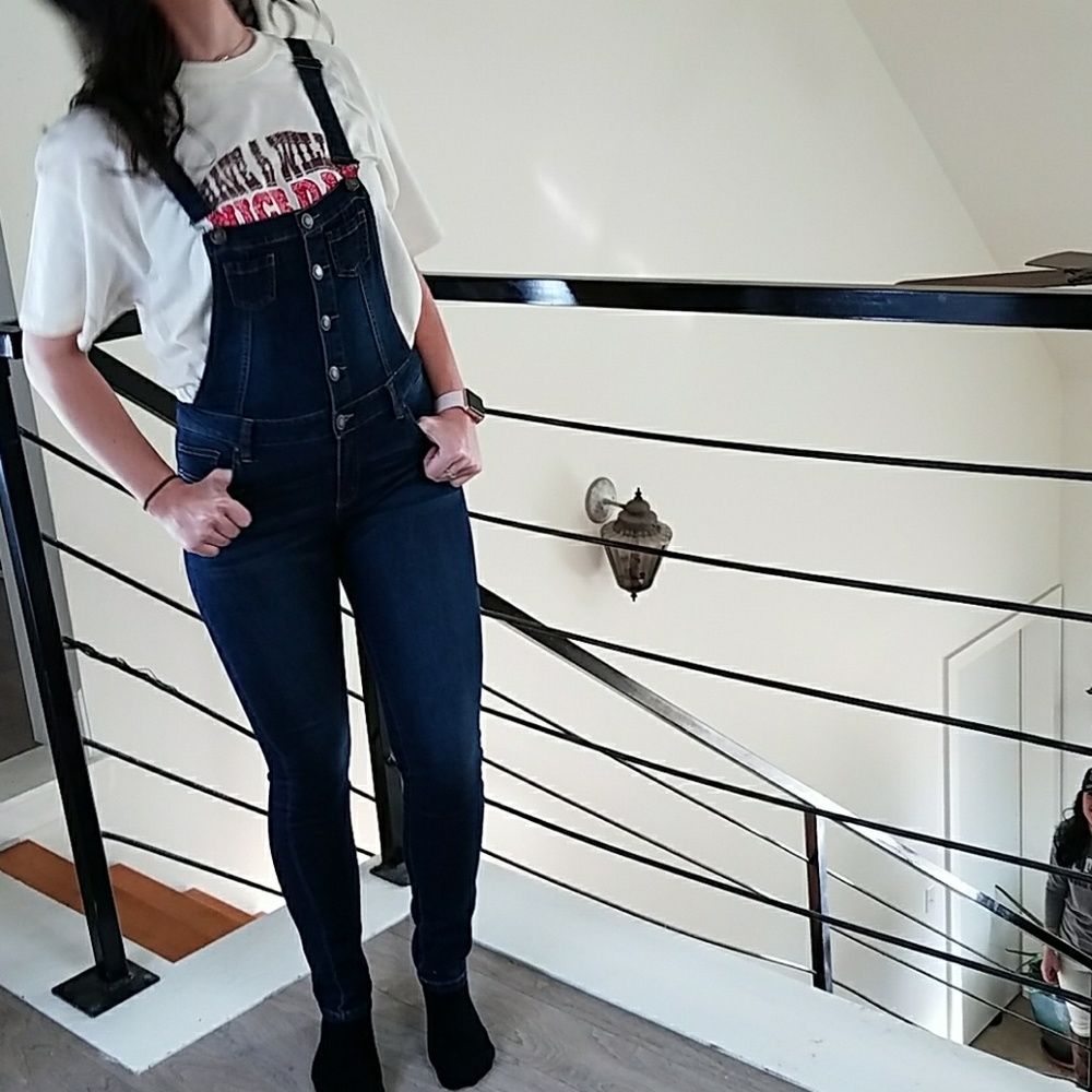 🎉1 LEFT (LARGE)🎉OVERALLS 🎀 New Denim overalls - Picture 8 of 8