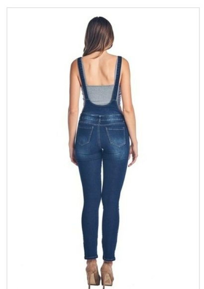 🎉1 LEFT (LARGE)🎉OVERALLS 🎀 New Denim overalls - Picture 4 of 8