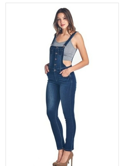 🎉1 LEFT (LARGE)🎉OVERALLS 🎀 New Denim overalls - Picture 5 of 8