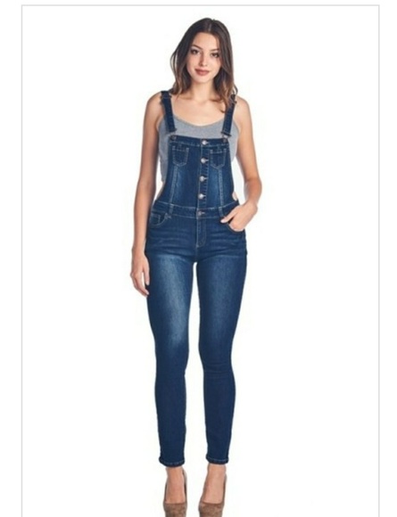 🎉1 LEFT (LARGE)🎉OVERALLS 🎀 New Denim overalls - Picture 6 of 8
