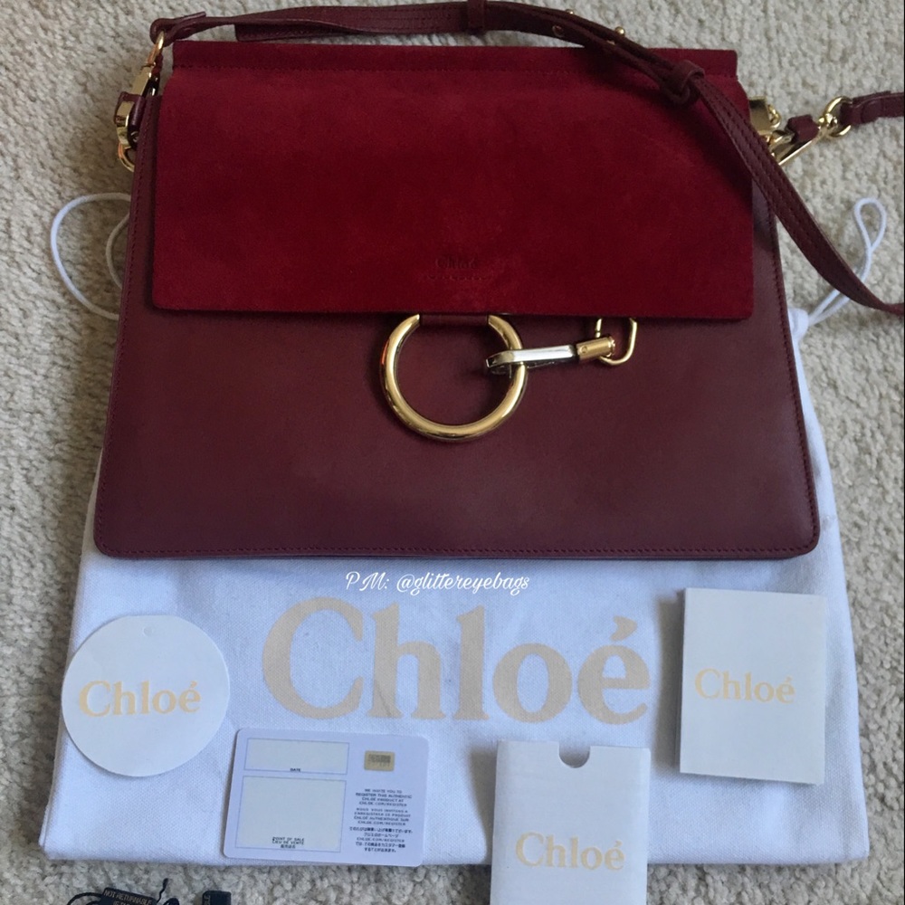 SOLD - LIKE NEW AUTHENTIC Chloe Faye Medium Red