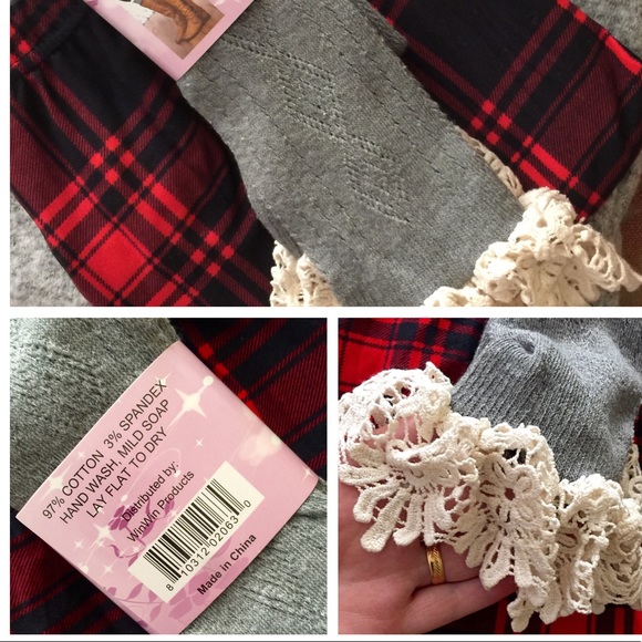 🌸 Knee Hi Knit Socks w/Crochet Hem-NWT🌸 - Picture 7 of 7