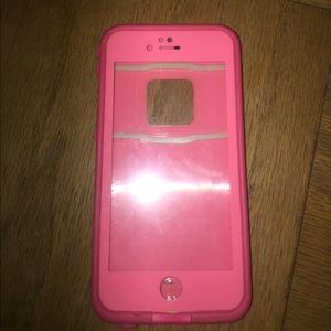 iphone 6/6s pink and green life proof case