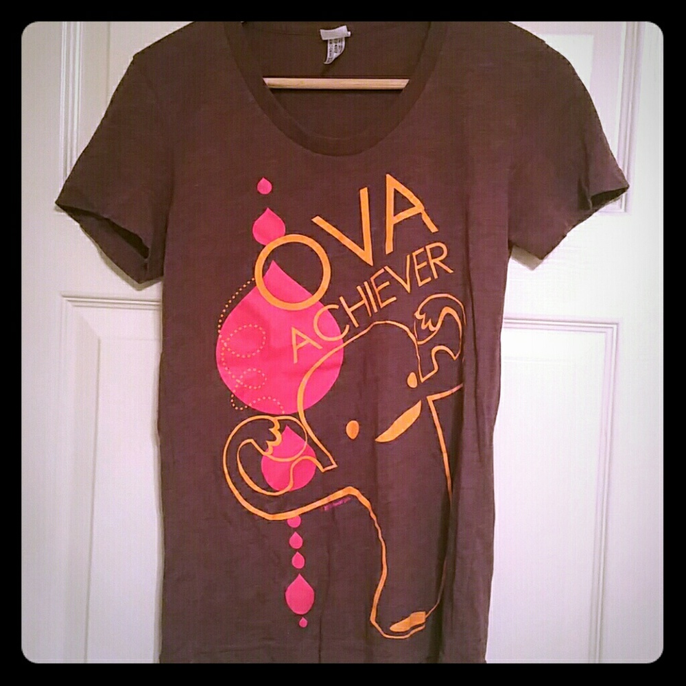 Purple I heart guts tee