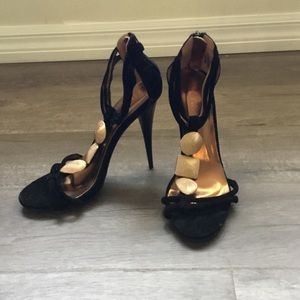 Black High Heel Sandals