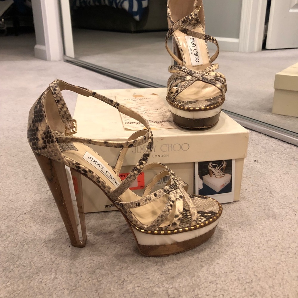 Jimmy choo zena snakeskin Sandal