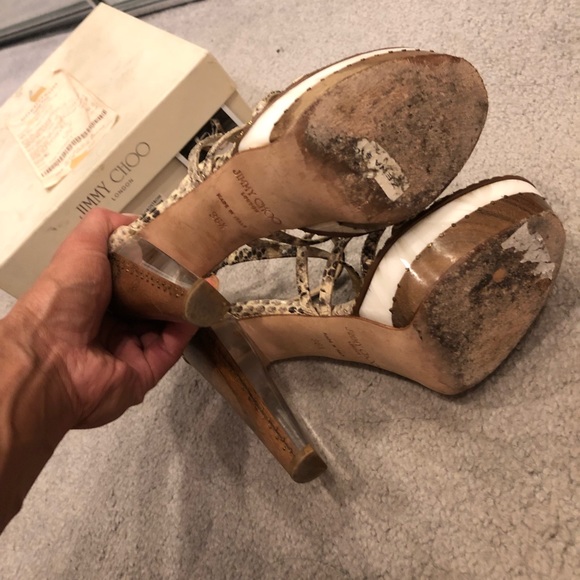 Jimmy choo zena snakeskin Sandal - Picture 5 of 8
