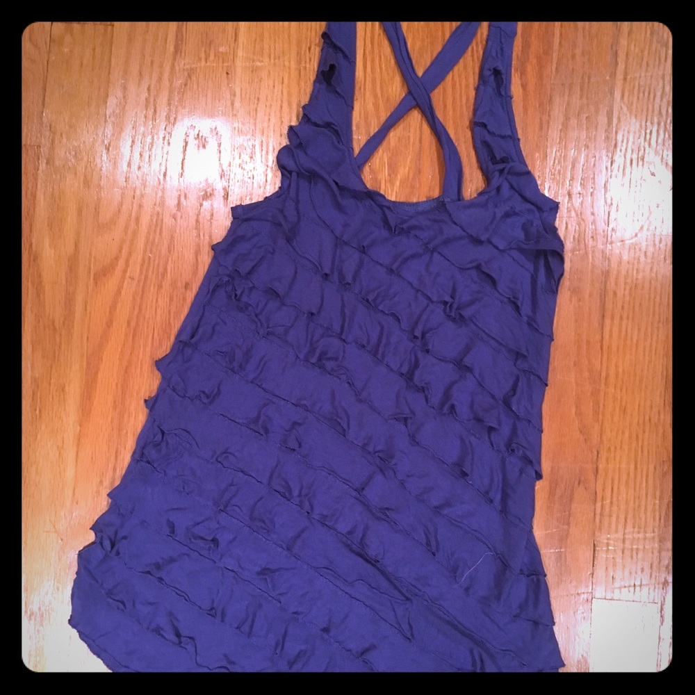 Beautiful purple/blue cross back tank top