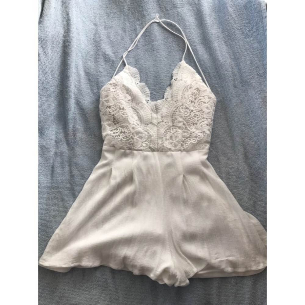 White lace romper