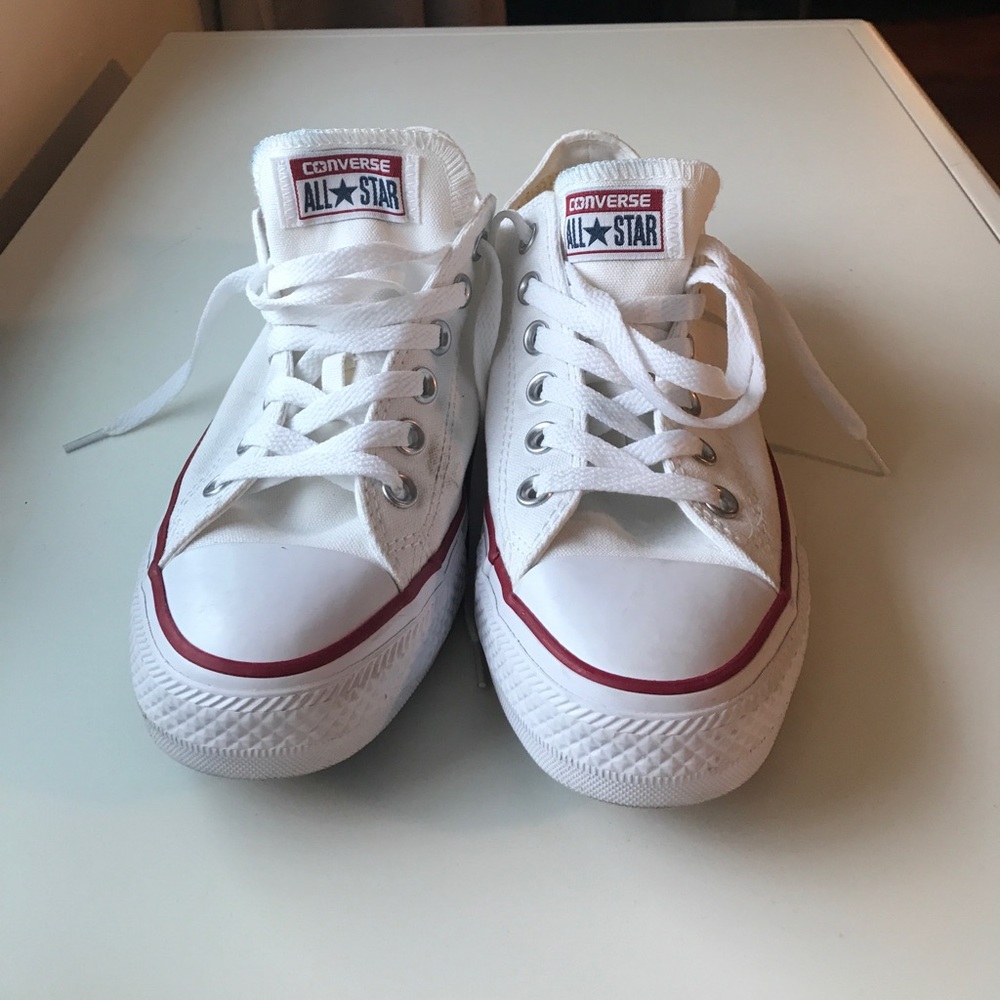 White Converse All Stars, size 7.5 worn once
