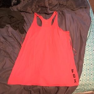 Fox bright coral tank top