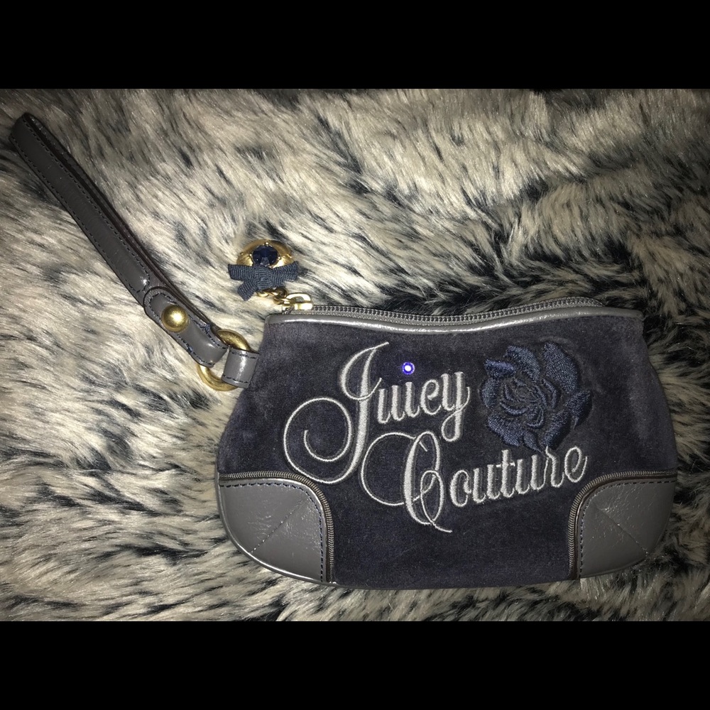 Authentic Juicy Couture Navy Blue Wristlet