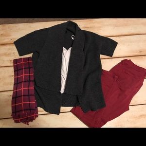 Ann Taylor Petite XS Chunky Dark Gray Sweater