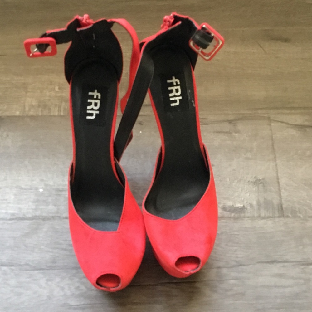 Red Ankle Strap Heels