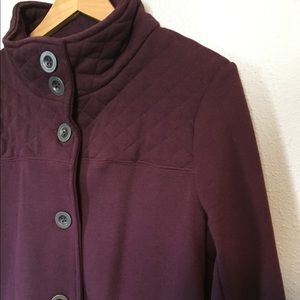 Maroon cotton jacket.
