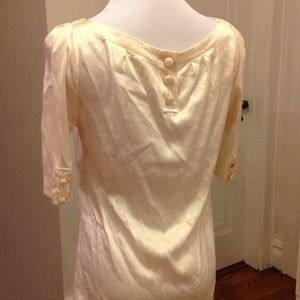 Banana Republic boatneck silk blouse in cream XS