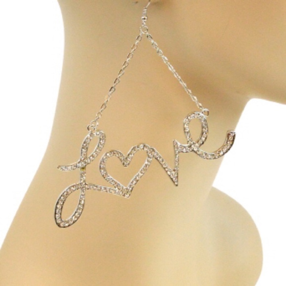 Love Me Crystal Dangle Earring