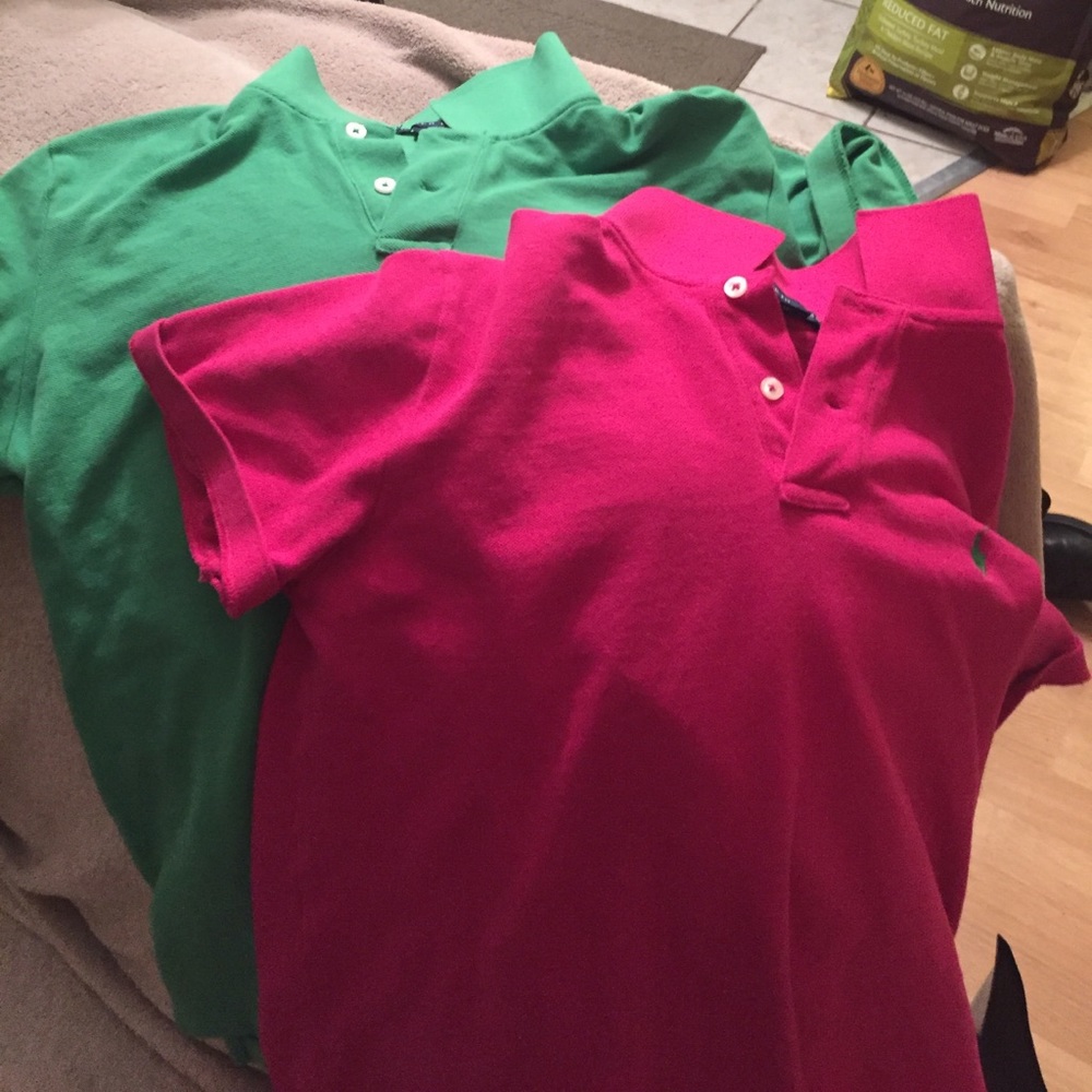 2 Women’s Large classic fit Ralph Lauren Polos