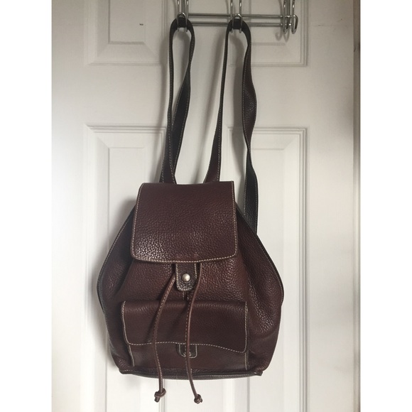 GAP Handbags - Brown Leather Backpack Vintage 1990's GAP