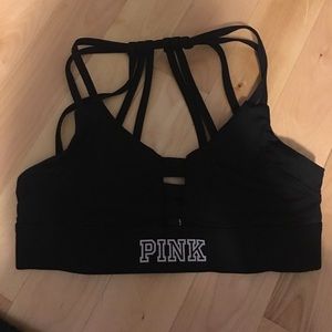 NWOT VS PINK black sports bra