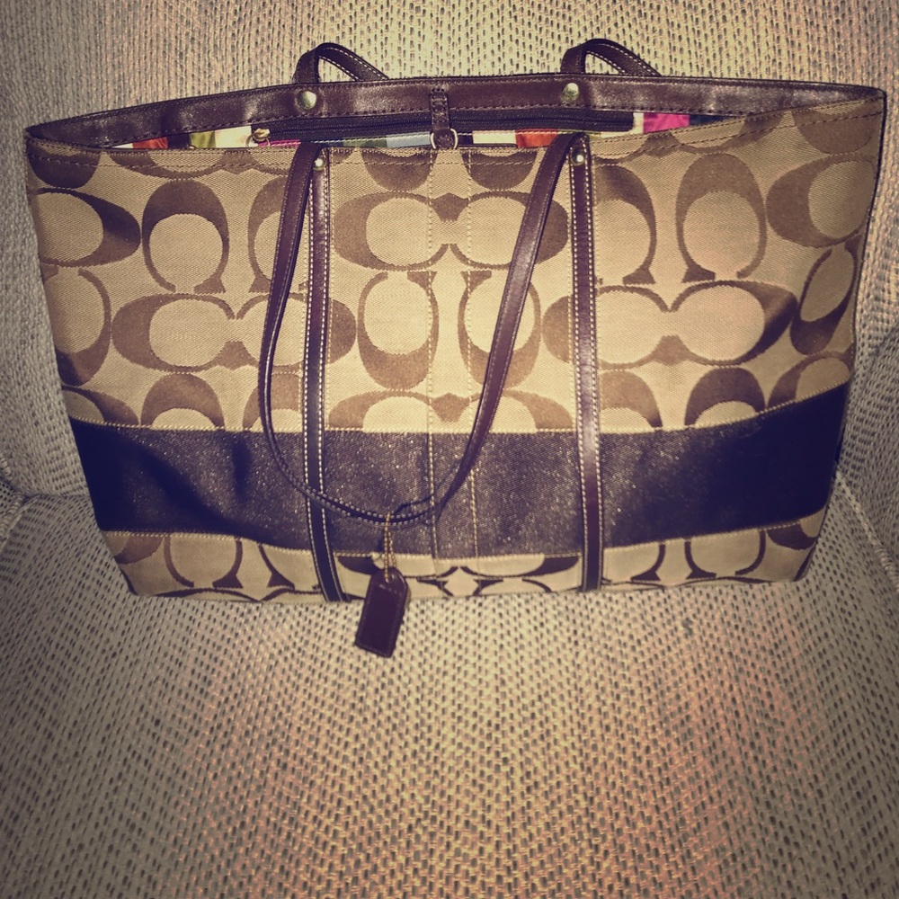 Brown/Tan Coach bag.
