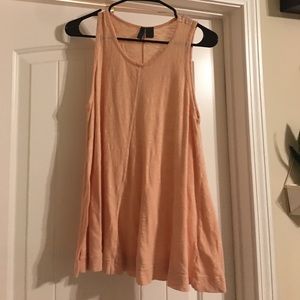 Anthropologie peach linen tank